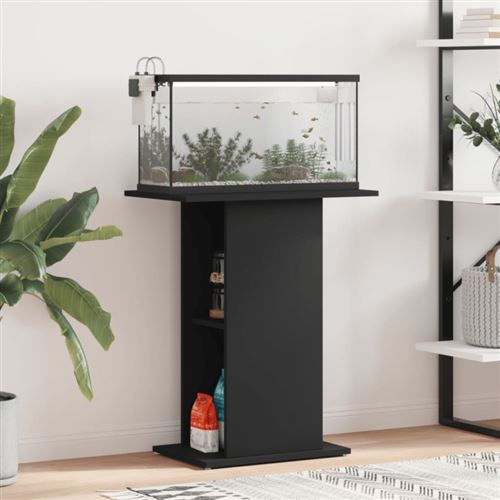Meilleurs prix pour vidaXL Support pour aquarium noir 60,5x36x72,5 cm bois d'ingénierie