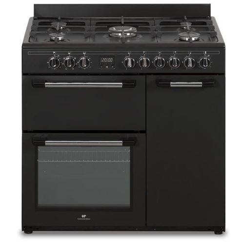 Non Communiqué Noir Mat Continental Edison Cecp903fb - Cuisinière (Four À Deux Étages) - Pose Libre - Largeur : 90 Cm - Profondeur : 60 Cm - Hauteur : 89.5 Cm - Avec Système Auto-Nettoyant - Classe A