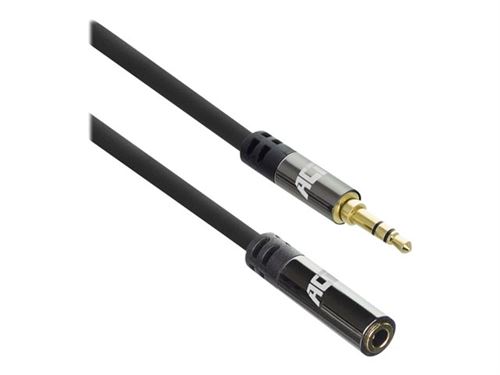 ACT - Rallonge de câble audio - mini jack stéréo mâle pour mini jack stéréo femelle - 5 m - blindé - noir