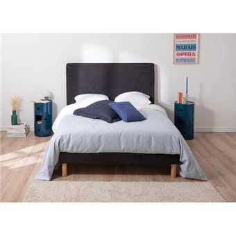 MERINOS Tête de lit Melty velours nuit 140cm (150cm finie)