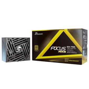 Seasonic FOCUS GX ATX 3 (2024) 850 - Alimentation électrique (interne) - ATX12V 3.1/ EPS12V - 80 PLUS Gold - CA 100-240 V - 850 Watt - 1