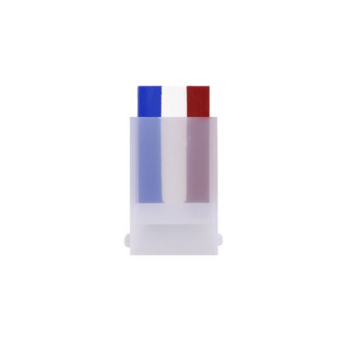 stick maquillage bleu blanc rouge