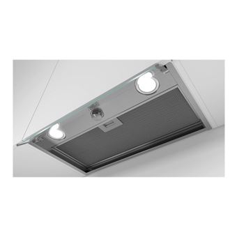 Bosch Serie | 4 DBB66AF50 - Hotte - intégré - Niche - largeur : 56.2 cm - profondeur : 31 cm - extraction et recirculation (avec kit de recirculation supplémentaire) - avec moteur interne - acier inoxydable