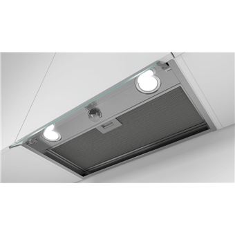 Bosch Serie | 4 DBB66AF50 - Hotte - intégré - Niche - largeur : 56.2 cm - profondeur : 31 cm - extraction et recirculation (avec kit de recirculation supplémentaire) - avec moteur interne - acier inoxydable