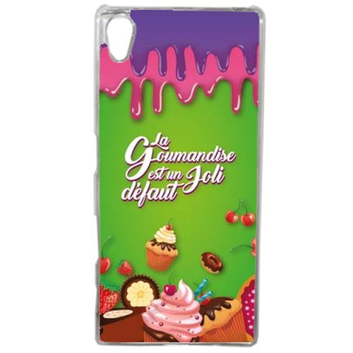 Coque La Gourmandise Est Un Jolie Defaut Fond Vert 01 Compatible Sony Xperia Z5 Transparent