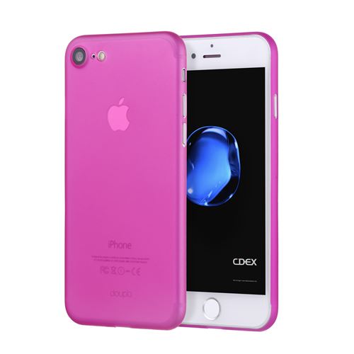 doupi UltraSlim Coque pour iPhone 8 / 7 (4,7 pouces), fin mat ultra mince et ultra léger Bumper Cover Housse de Protection, rose