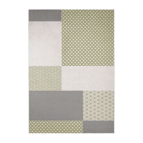 MADRID Tapis style contemporain 120X170 cm Blanc / Vert