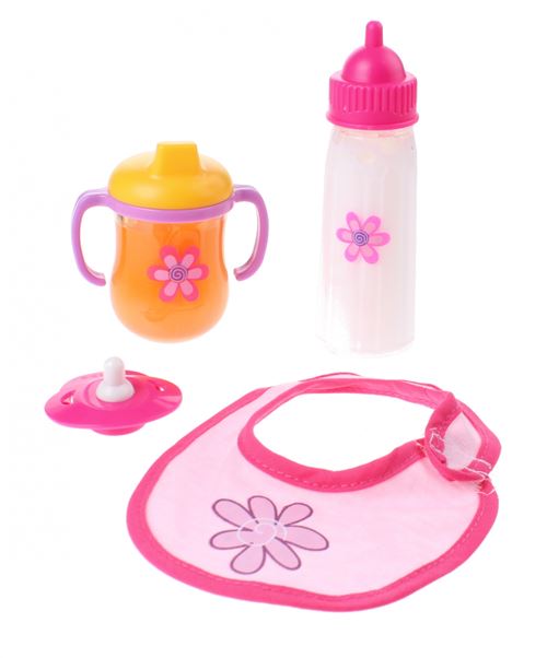 Johntoy poppenspeelset bébé Rose 4 pièces rose