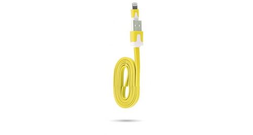 Cable Pour Iphone 7 Plus Noodle Chargeur Lighting Usb Apple 1m + (jaune)