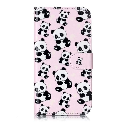 Etui en PU Impression de motifs d'effet 3D Panda pour votre Apple iPhone XR 6.1 pouces (2019)