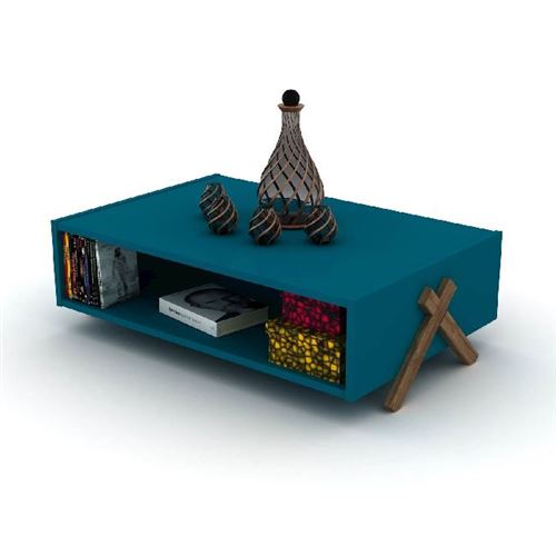 Table basse Kipe Contemporaine Rose, Bois Naturel