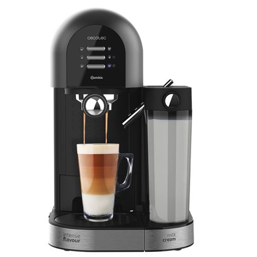 Cecotec Power Instant-ccino 20 Chic Serie Nera - Machine à café avec buse vapeur Cappuccino - 20 bar