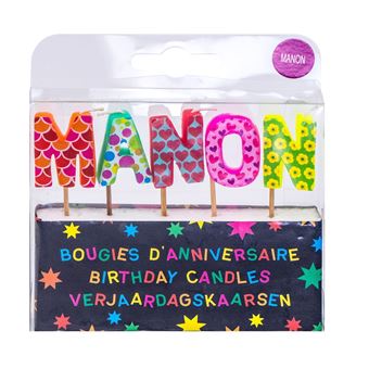 Bougies D Anniversaire Prenom Manon Article De Fete Achat Prix Fnac