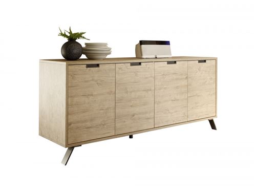 SUBLEEM Buffet 4 portes Camastra chene clair