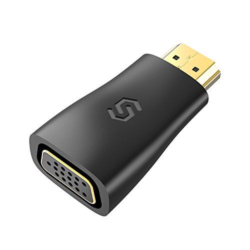 Syncwire Adaptateur HDMI vers VGA Adaptateur Plaqué d'Or HDMI Mâle vers VGA Femelle pour PC, PC de bureau, PC Portable, Moniteur,