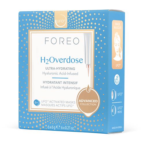 FOREO H2Overdose Masque Actif UFO, Pack de 6