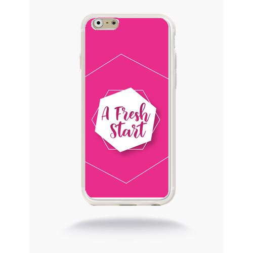 Coque A Fresh Start Fond Rose Compatible Apple Iphone 6 Silicone Blanc Mat
