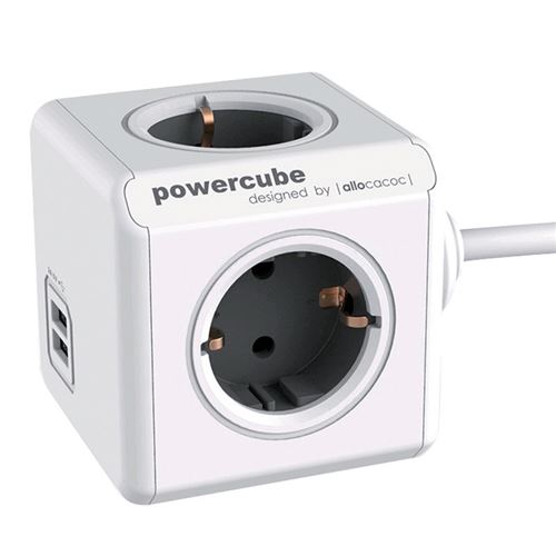 Allocacoc 2402GN/FREUPC multiprise multiprises (Vert, Blanc, Boîte)