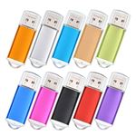 Lot De 5 Clés USB 2 Go - Métal Multicolore, Capuchon Et Anneau Porte-clés, Compatible Windows/Mac/Linux