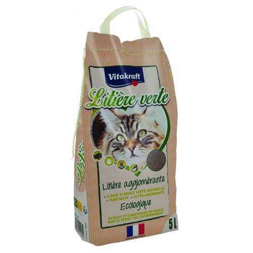 Meilleurs prix pour Vitakraft Litière verte pour Chat - Ecologique et fabriquée en France 5L