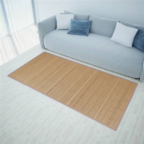 Vidaxl Marron Tapis En Bambou 100X160 Cm - Image 1