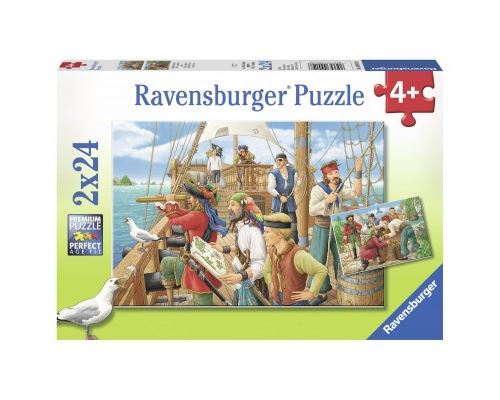 Puzzle 24 Pièces : 2 Puzzles - Pirates, Ravensburger
