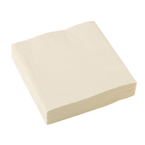 Amscan serviettes crème 25 x 25 cm 20 pièces