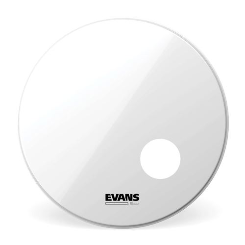 Evans BD22RSW - Peau de résonance de grosse caisse lisse blanche EQ3 sablée, 22 pouces