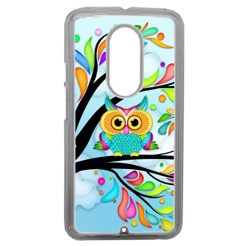 Coque Hiboux Arbre Colors Compatible Motorola Moto X2 Transparent