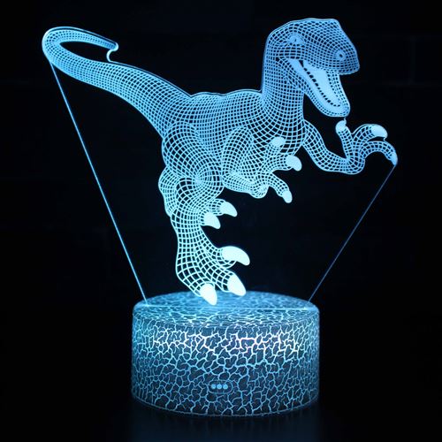 Stack - Veilleuse 3D Enfant - Motif Dinosaure - Télécommande Tactile - 7 Couleurs - Image 2