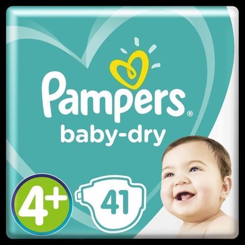 Pampers Baby-dry Taille 4+, 10-15 Kg - 41 Couches