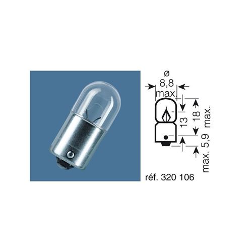 Ampoule OSRAM Original Line 12V/2W culot BA9s 10pcs