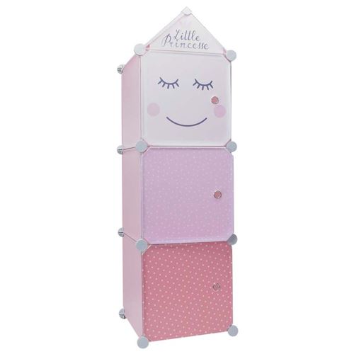 Rangement enfant 6 cubes modulables (little princesse – rose)