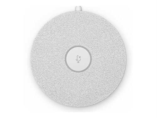 Logitech Rally Mic Pod - Microphone - blanc - Certifié Skype, certifié Zoom, Cisco Webex Certified