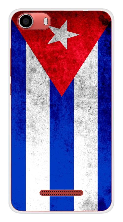 Coque en silicone imprimée compatible Wiko Lenny 2 Drapeau Cuba