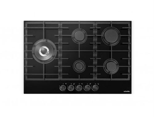 Scholtes Scholtès Sotg1730B - Table De Cuisson Au Gaz - 5 Plaques De Cuisson - Niche - Largeur : 56 Cm - Profondeur : 48 Cm - Noir