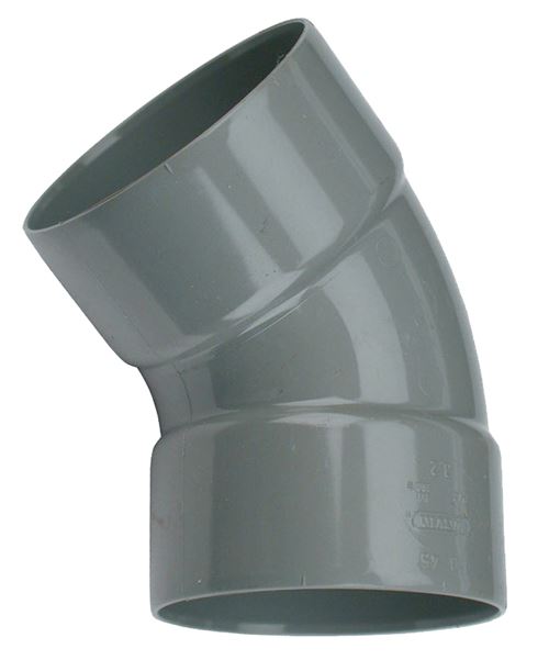 Coude Femelle / Femelle PVC - 45° - Diamètre 100 mm