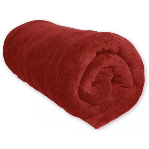 Plaid polaire microfibre - 110 x 160 cm - Rouge