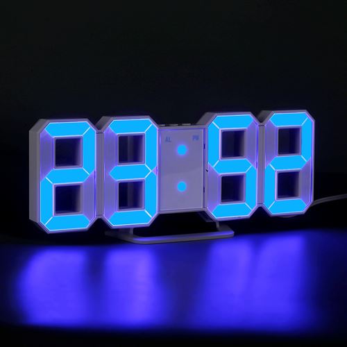 Générique Bleue Horloge Digitale Avec 3 Modes De Luminosité
