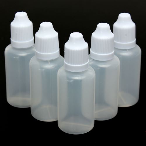 5pcs vide flacon compte-gouttes en plastique compressible vide liquide pour les yeux 30 ml