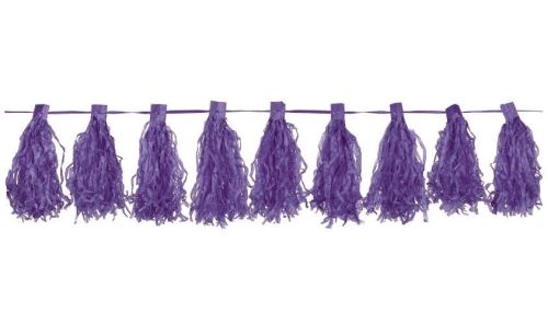 Amscan pendule à glands Garland3 mètres violet