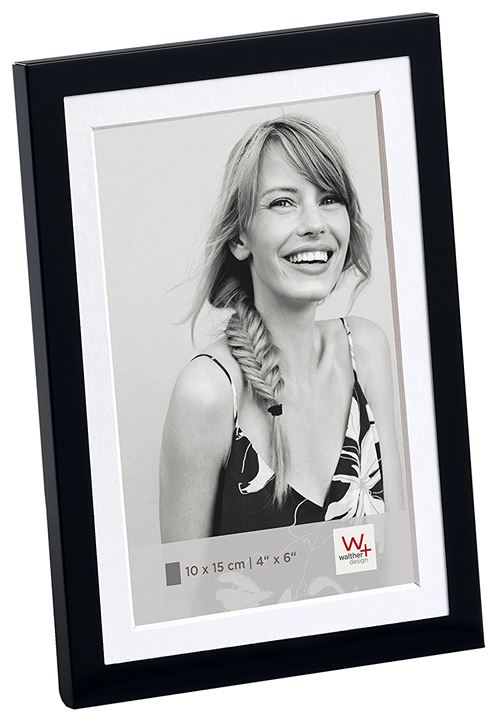 Walther Design Classico Cadre photo, Aluminium, noir, 10 x 15 cm