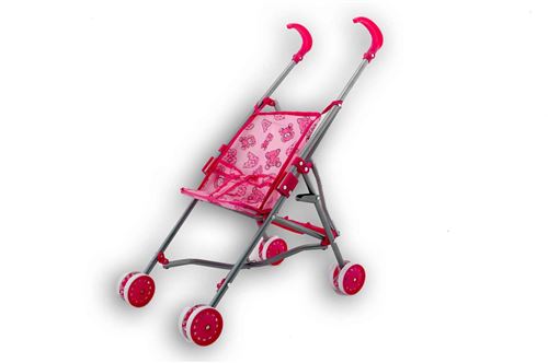 Jonotoys Poussette de poupée 45 x 13 x 58 cm rose