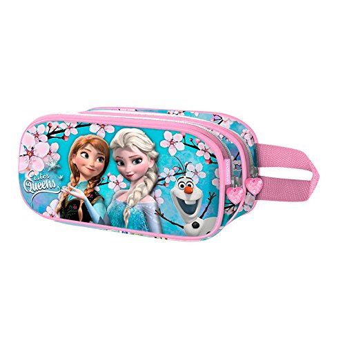 Karactermania Frozen Sister Queens-3D Double Pencil Case Trousses, 22 cm, Bleu (Blue)