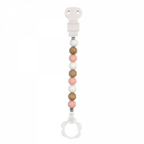 Attache sucette bois rose - nattou