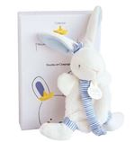 Doudou attache-sucette - Lapin matelot