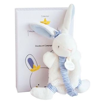 Doudou attache-sucette - Lapin matelot