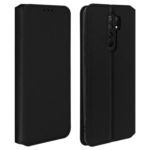 Avizar Housse pour Xiaomi Redmi 9 Clapet Porte-cartes Fonction Support Fin et Élégant Noir