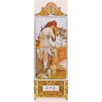 1art1 Alphonse Mucha Poster Le Pietre Preziose, Il Topazio 1900 Stampa 91x61 cm