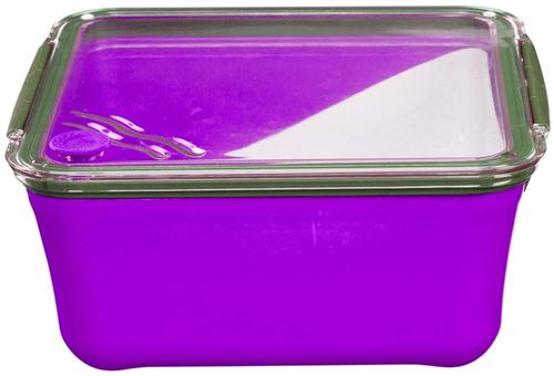 Take Away - Grande lunch box avec compartiment amovible violet